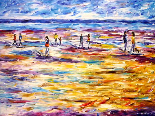 People On The Beach by Mirek Kuzniar