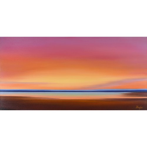 Majestic Sky - Colorful Abstract Landscape by Suzanne Vaughan