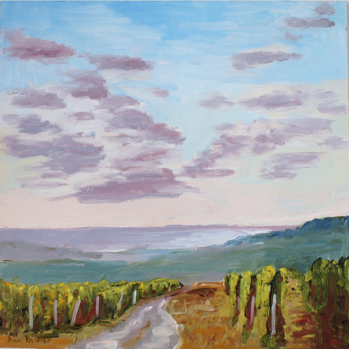 Early Morning Mist In Cher Valley Over Montrichard By Ann Palmer, 20 X 20, Artwork For Sale On Artfinder