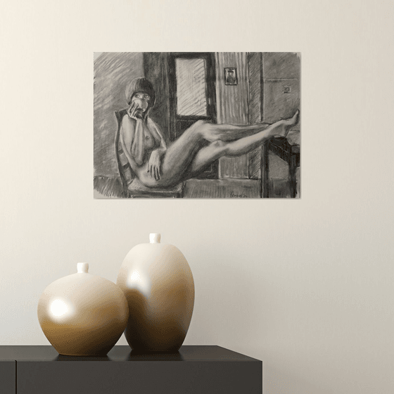 Female Figure #76 Charcoal