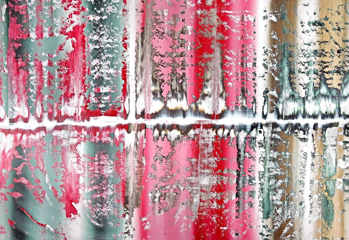 Abstract Acrylic Painting By Sumit Mehndiratta, 49 X 34", Ambrosia, Original Artwork