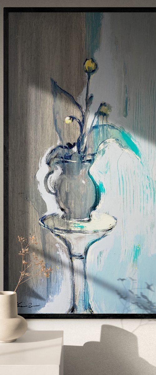 Gentle still life - "Morning still life" - Flowers - 2020 by Yaroslav Yasenev