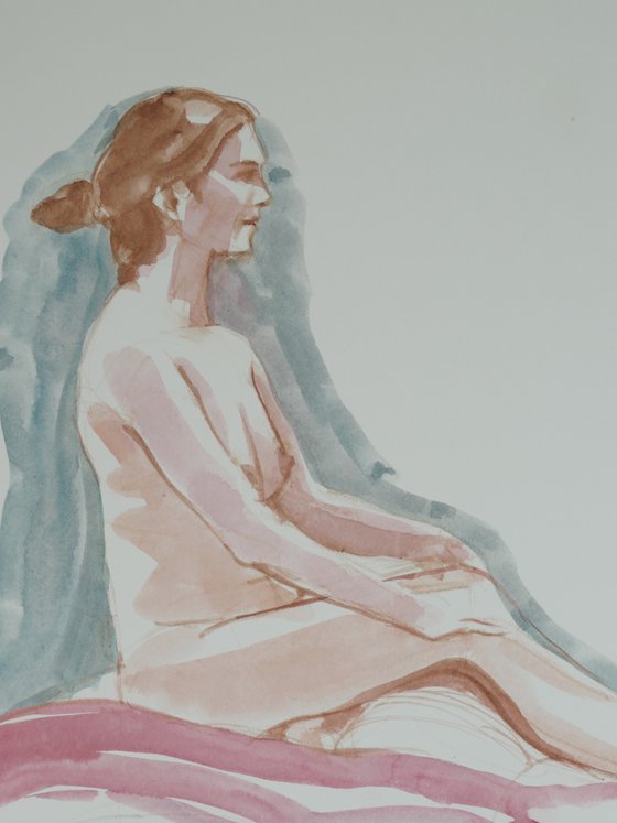 Seated female nude