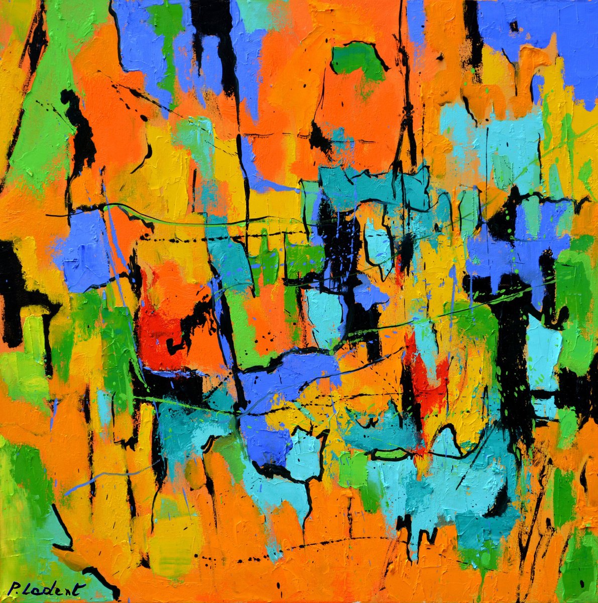 Generous Colours By Pol Henry Ledent, 28 X 28, Artwork For Sale On Artfinder