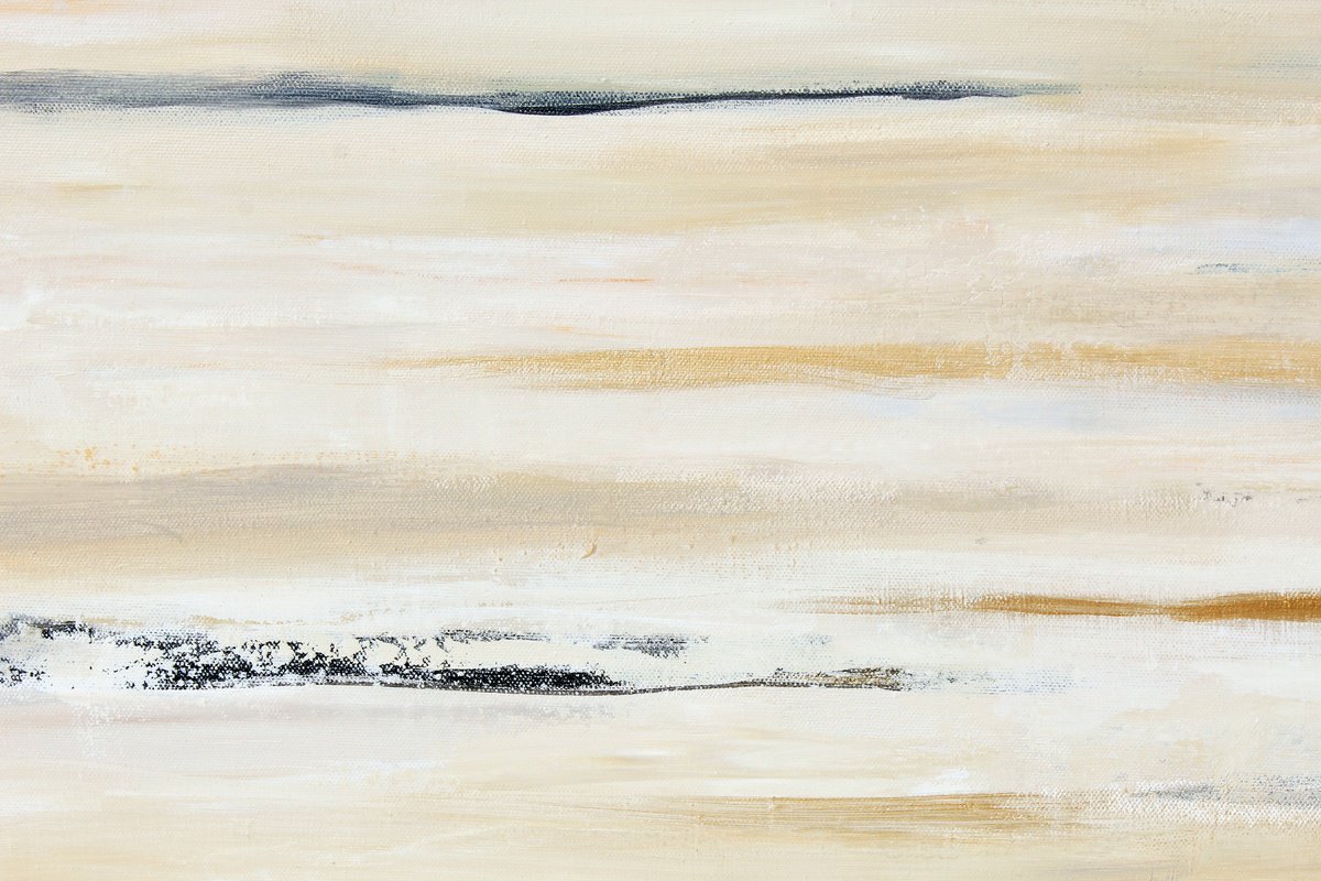 Abstract Acrylic Painting By Martina Boycheva, 31 X 31", Golden Reflections, Original Artwork