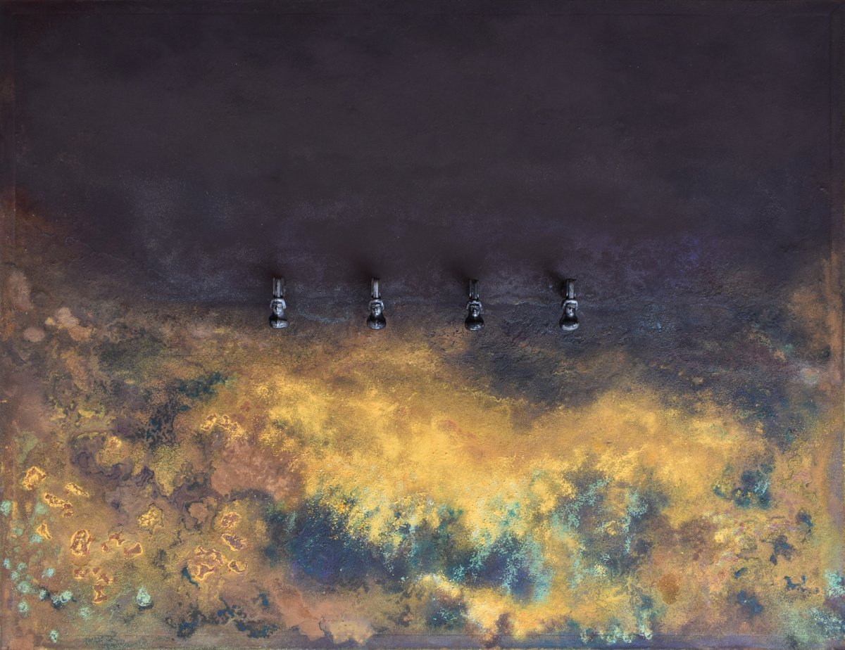 Abstract Painting By Milena Nicosia, 43 X 33", I Custodi Dell