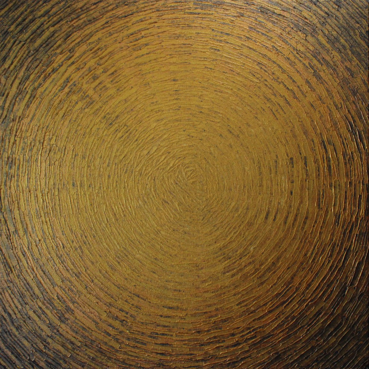 Abstract Acrylic Painting By Jonathan Pradillon, 24 X 24, Iridescent Grey Gold Shine, Original Artwork