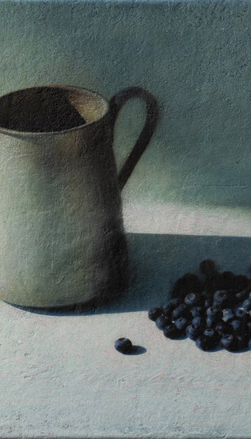 The Metal Jug and Blueberries by Andrejs Ko