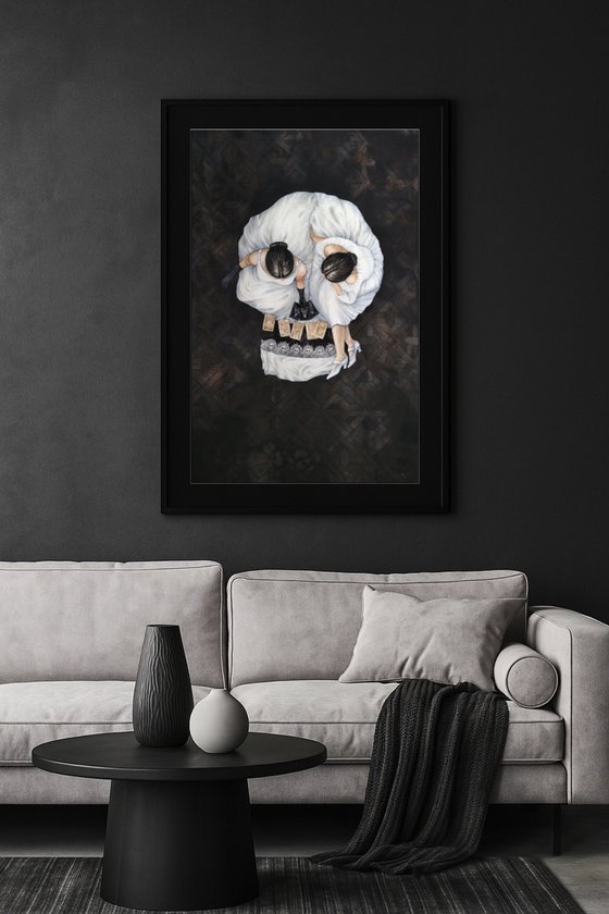 Vanitas of Fate - Skull Optical Illusion
