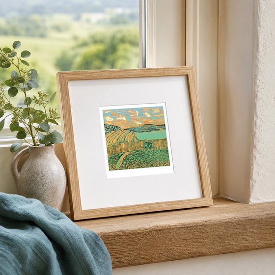 'Sunset over the Fields'