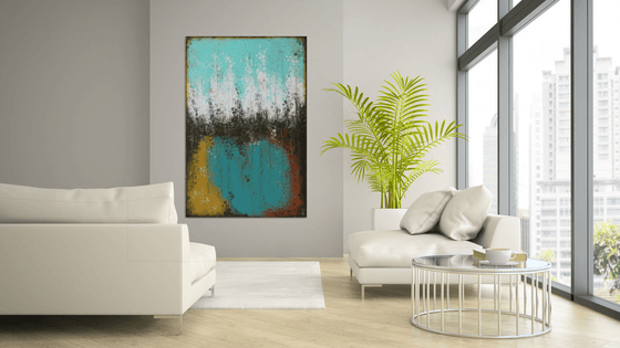 Extra Large artwork - 100x150cm - Boiling Bubbles Original - Abstract Painting - 40M