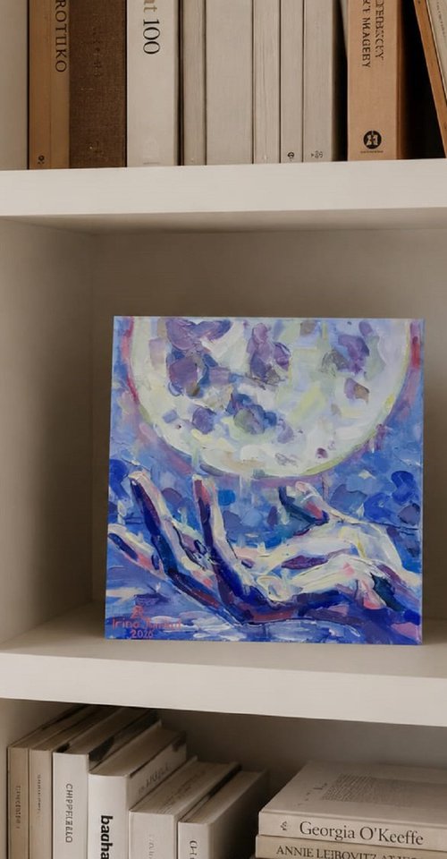 Handmooner Вlue moon light by Iryna Tymkul