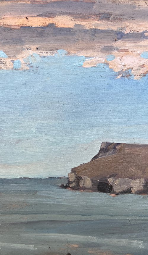 Pentire Point from Polzeath by Louise Gillard