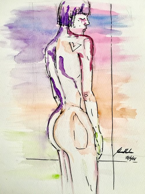 Nude sketch Woman by Fabiana Ardolino