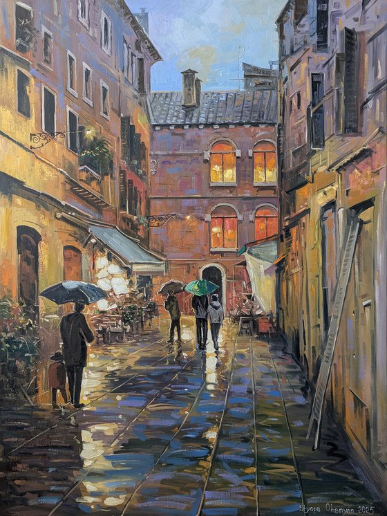 Rain-Kissed Alley