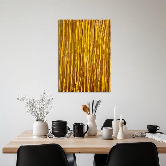 Hand-painted Yellow Gold