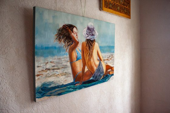 "Beach Day" , landscape, nude girl