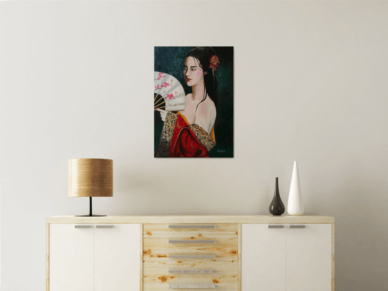 Magico Oriente - Geisha - portrait - oil painting