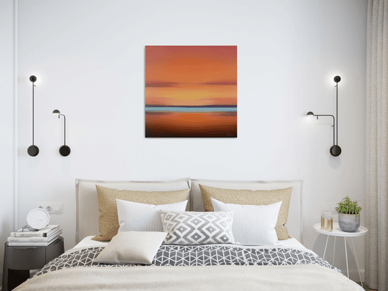 Warm Sky Glow - Abstract Seascape