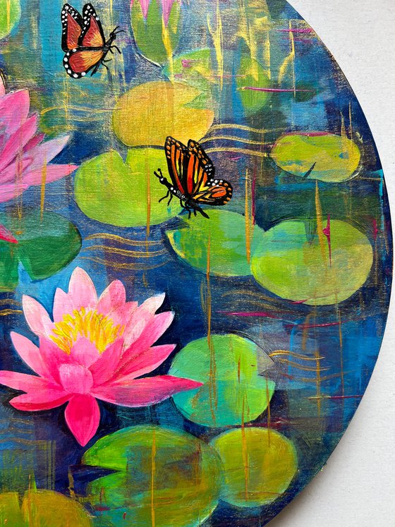Water Lilies and Butterflies - II