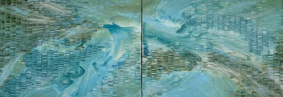 “Floating water” Diptych