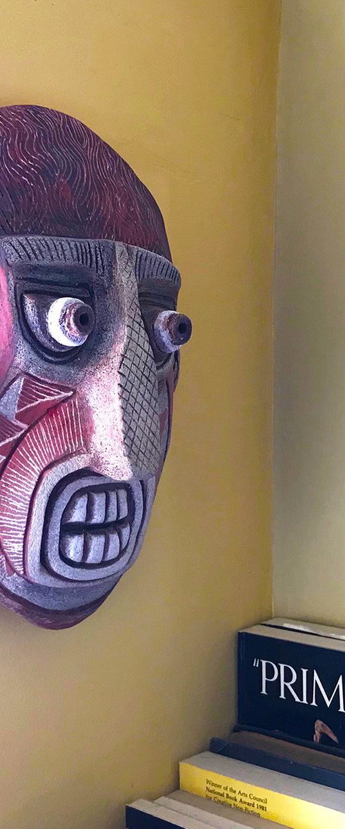 Primitive Style Ceramic Mask One by Michael Woods