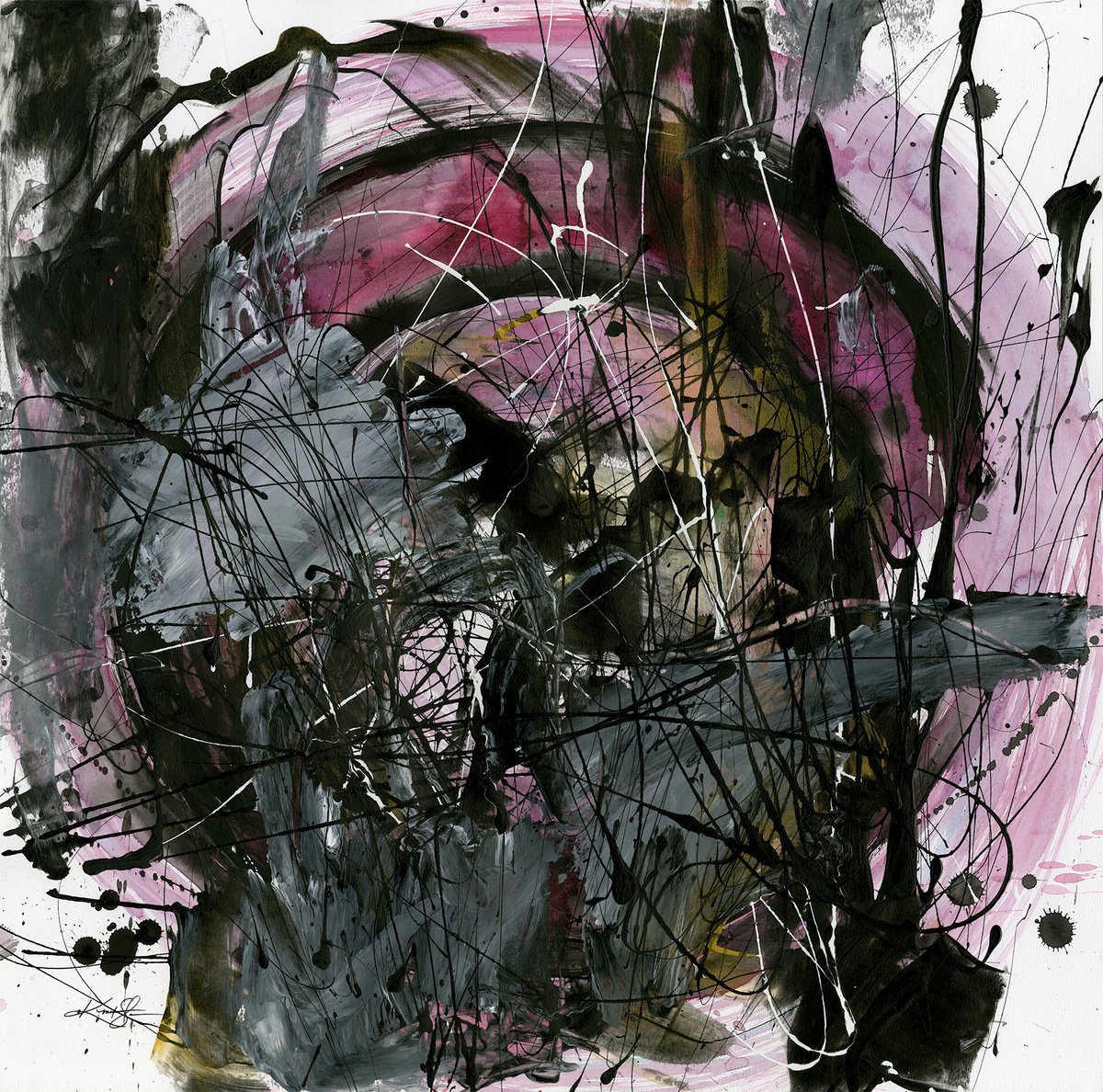 Expressive Painting , Turning Point By Kathy Morton Stanion, 23 X 23, Artwork For Sale On Artfinder