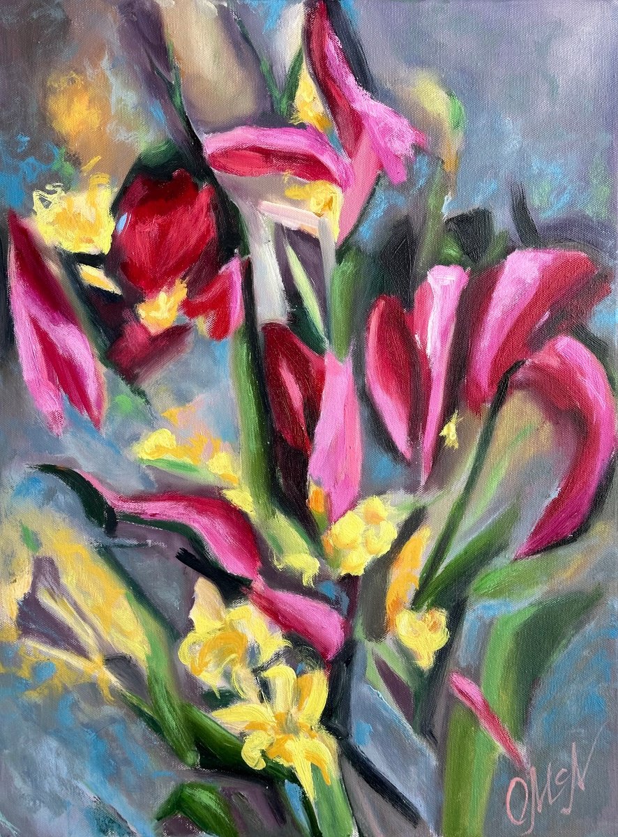 Sun-Kissed Blossoms on a Summer Canvas - 2 of 2 by Olga McNamara