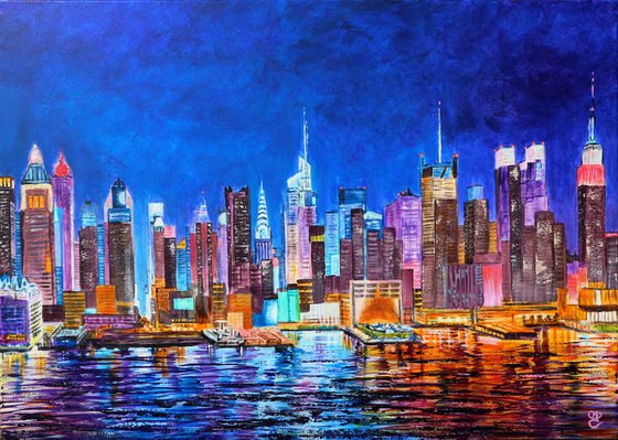 Manhattan night., 70*50