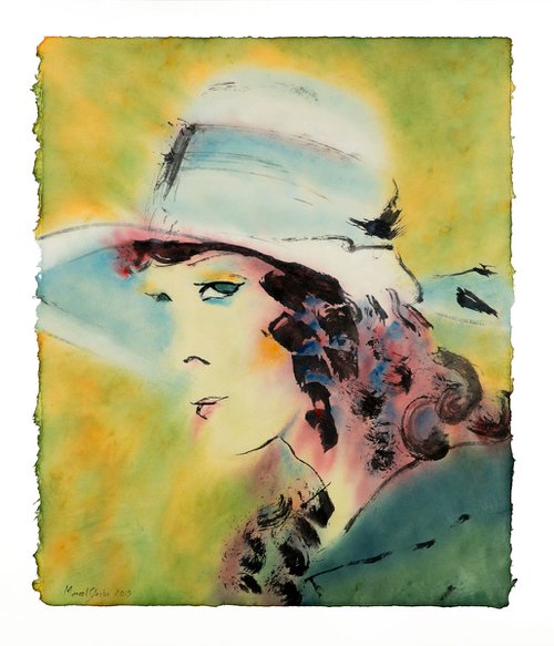 Lady with a hat by Marcel Garbi