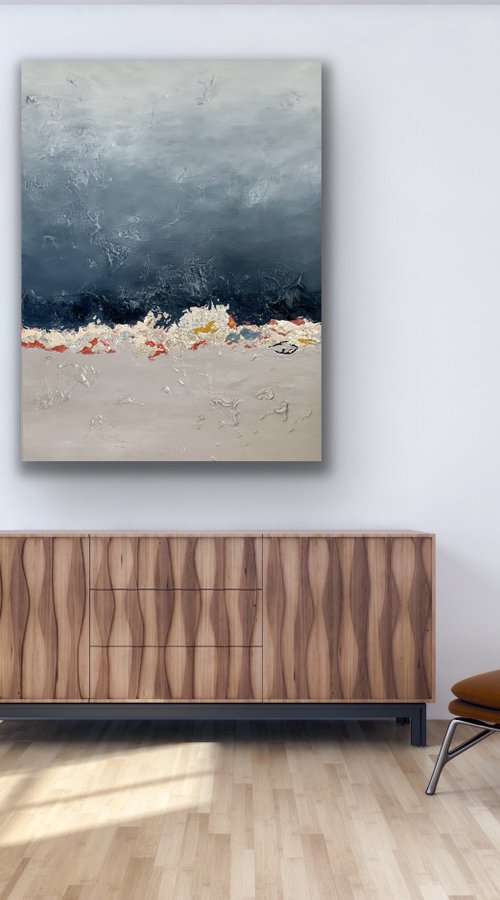 Visual poetry - Blue, copper, champagne by Daniela Pasqualini