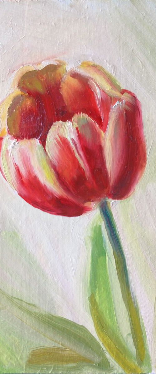 Tulip. (Hello spring)) (SMALL GIFT IDEA, FLOWER, SMALL ART, GIFT IDEA) by Mag Verkhovets