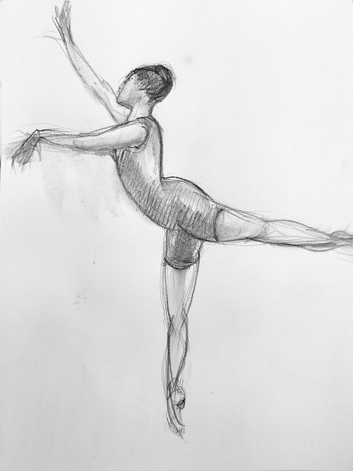 Ballerina 3 Sketch by Asha Shenoy