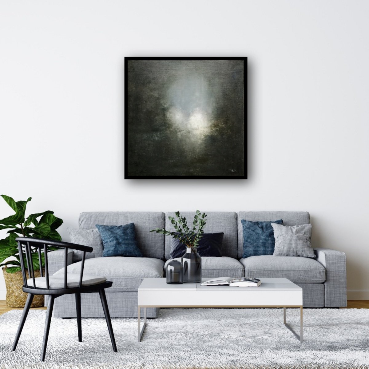 Impressionistic Landscape Oil Painting By Daniela Roughsedge, 21 X 21, A Dance Of Light, Original Artwork