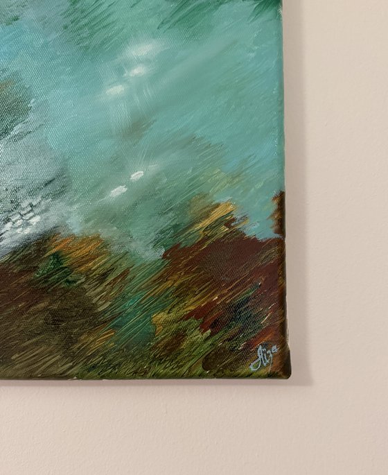 Sea pulse Green Coastal Abstract