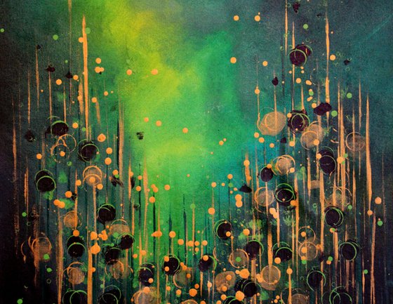 Perfect Atmosphere #6 - Extra large original abstract floral landscape