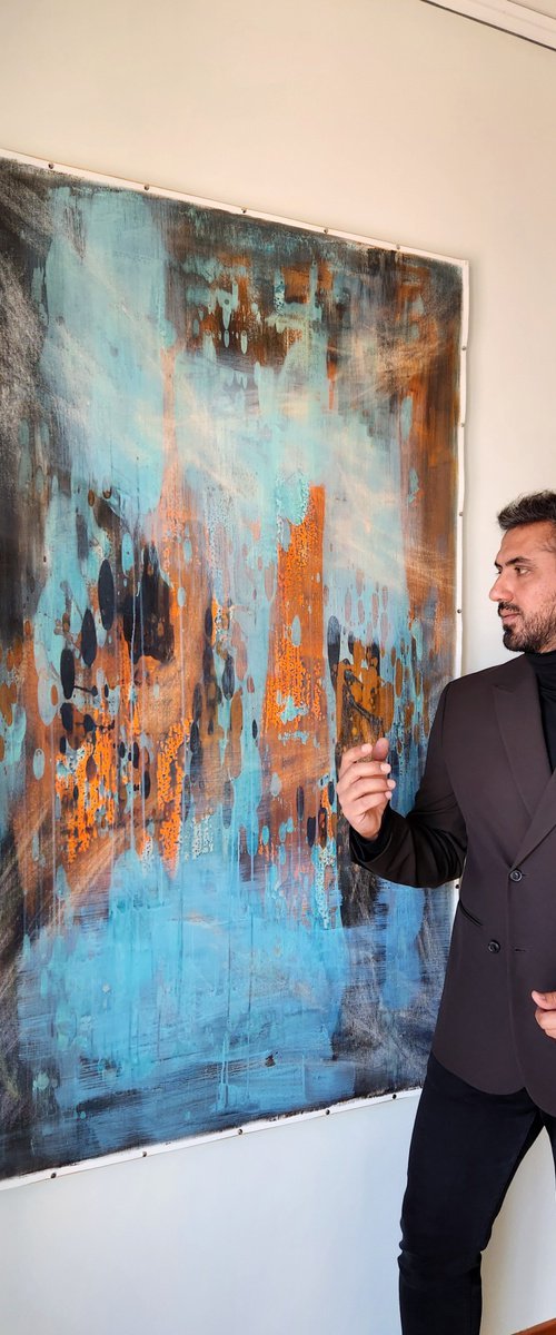 GLEAM - Contemporary Abstract Painting by Orvvet