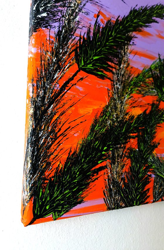 Grass In Purple Color