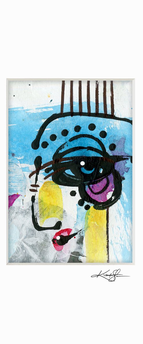 Little Funky Face 21 - Abstract Painting by Kathy Morton Stanion by Kathy Morton Stanion