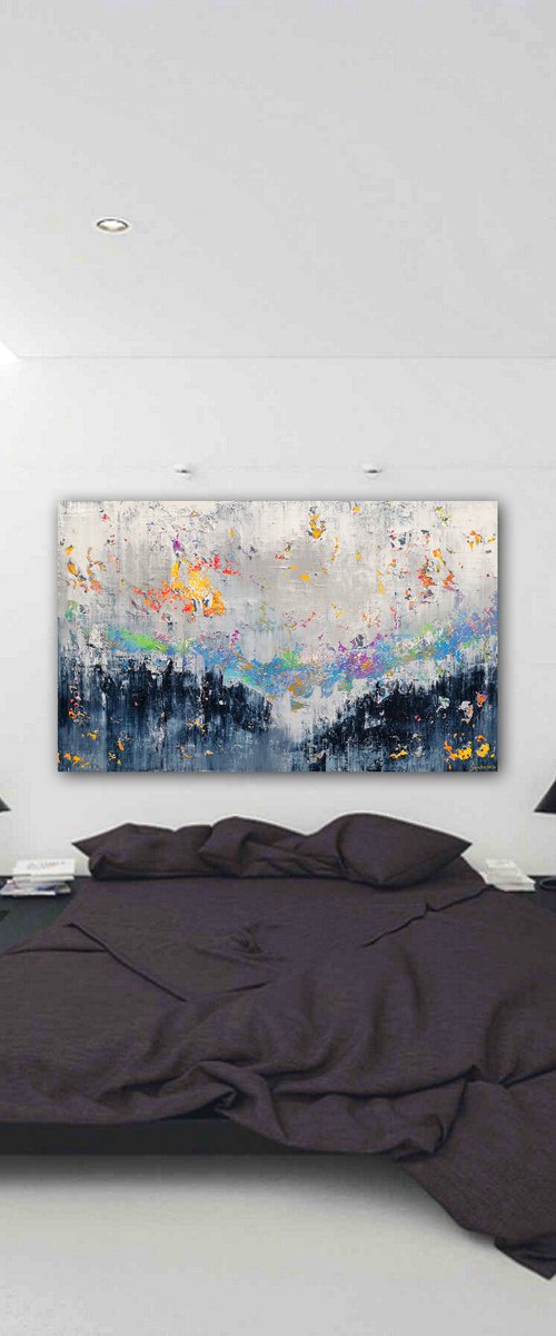 150x100cm. / abstract painting / Abstract 1257 by Alex Senchenko