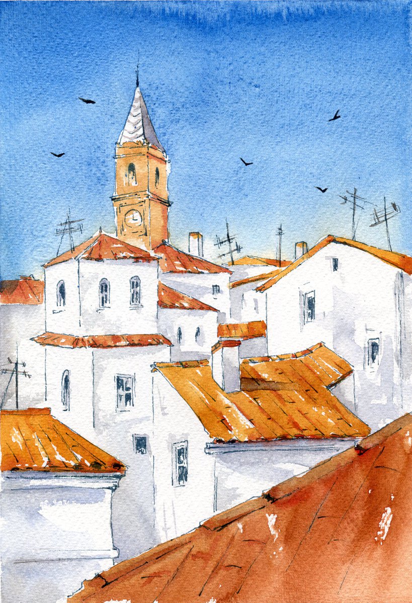 Roofs of houses in Andalusia. by Evgeniya Mokeeva