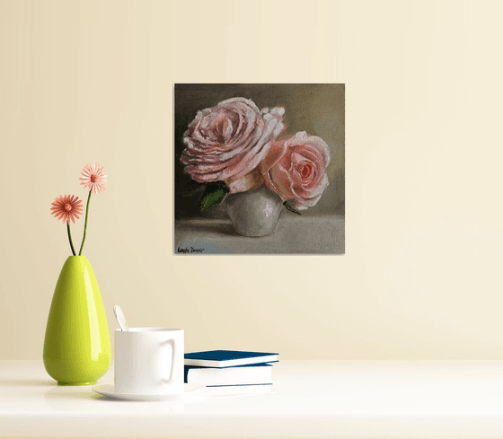 Pink roses still life
