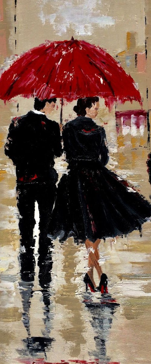 Couple under the umbrella by Inna Montano