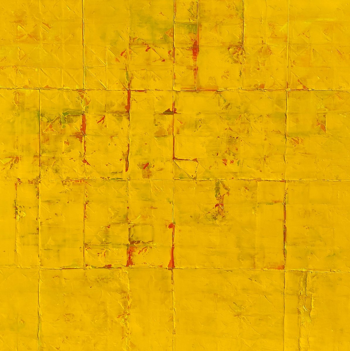 Organic Abstract Oil Painting By Athaang Art, 48 X 48, Essence Of A Sunlit Day, Original Artwork