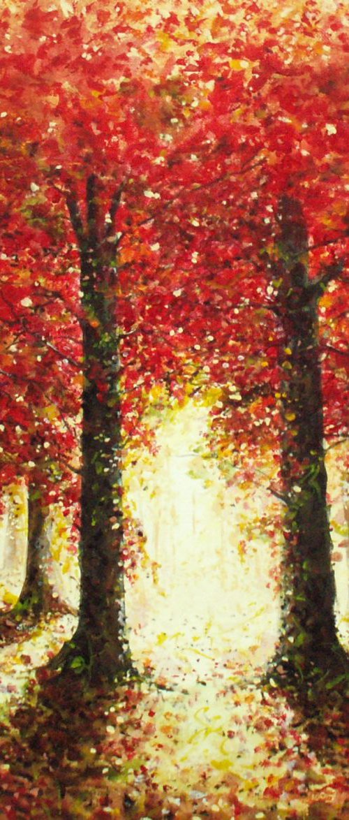 The Autumn Lights The Way by Mel Davies Original Art