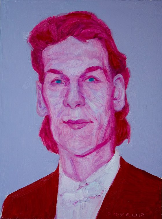 pop pink portrait: Patrick Swayze