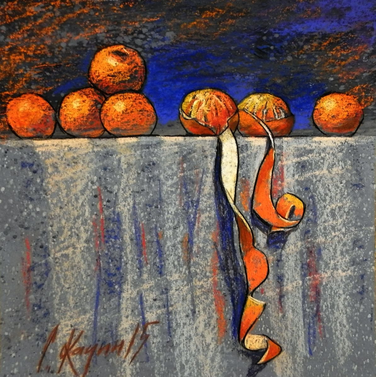Christmas oranges by Sergey Kachin