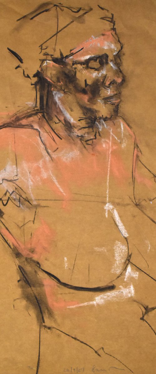 Study of a female Nude - Life Drawing No 420 by Ian McKay