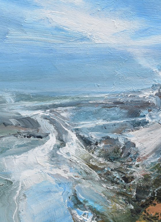 " Agartha - Northern glacier ".... SPECIAL PRICE !!!  W 80 x H 100 cm