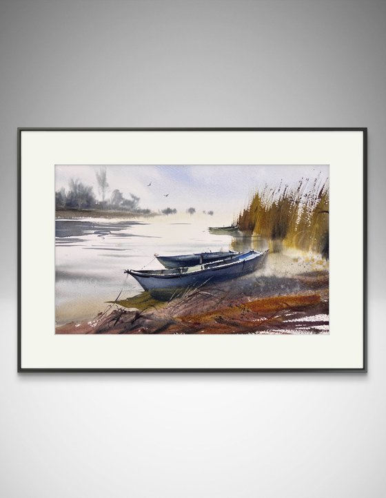 Boats in the Morning Haze